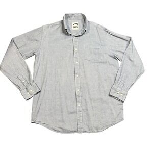 Mountain Khakis (MK) Men's Large Blue Cotton Button Down Shirt Long Sleeve 21470